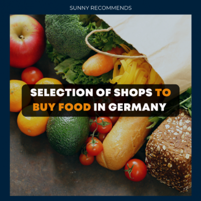SELECTION OF SHOPS TO BUY FOOD IN GERMANY